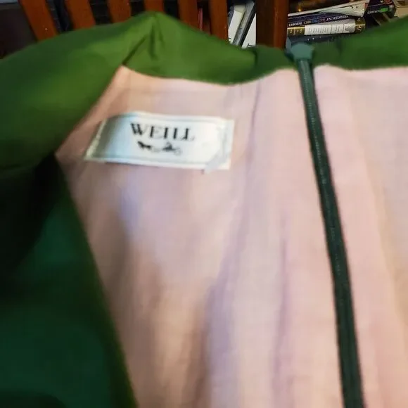 Weill green sleeveless fit&flare tie waist dress sz 6 - Picture 3 of 7